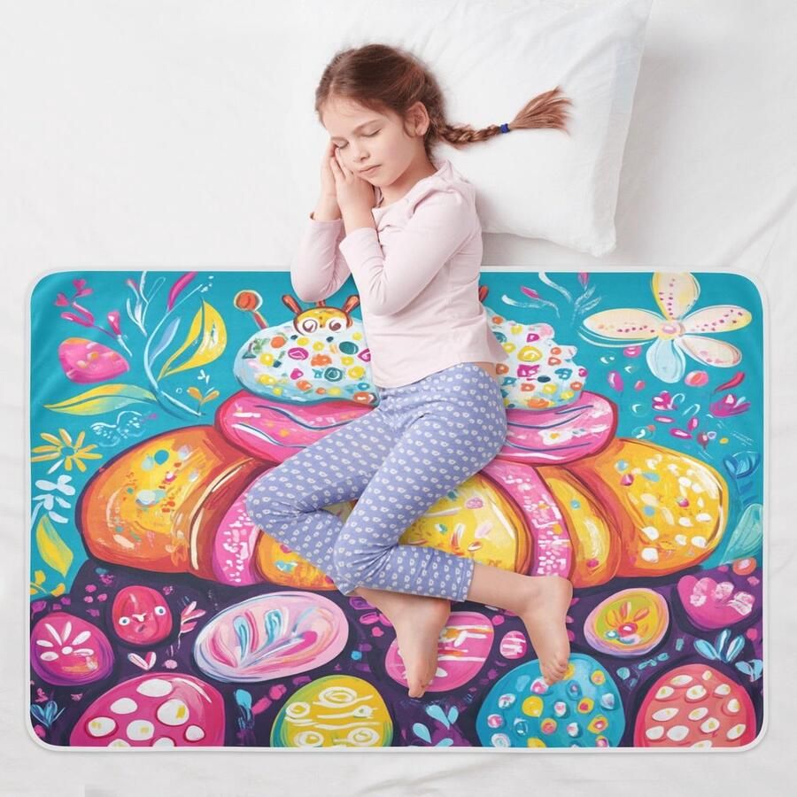 Senza Marchio Extra Grote Resuable Peuter Matraspads Waterbestendig Crib Pee Matras Pad Huidvriendelijke Incontinentie Pads voor Kinderen Volwassenen Huisdieren 52x34 inch Happy Easter Hot Cross Buns