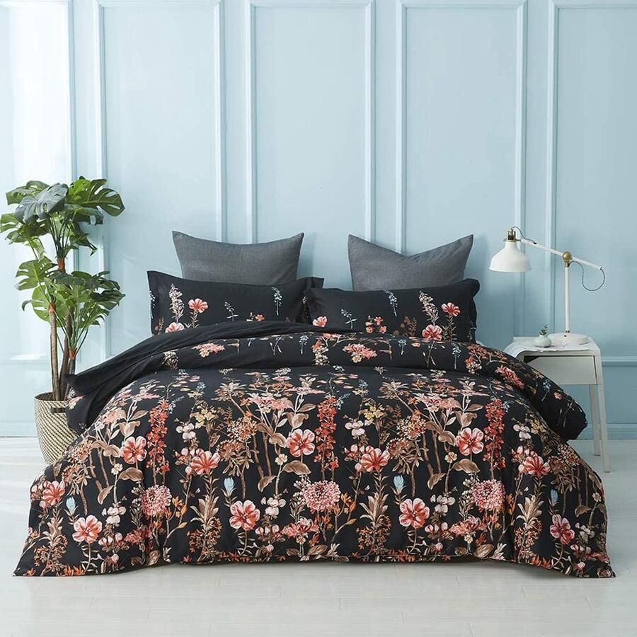 Senza Marchio FANSU Beddengoedsets dekbedovertrekset 3-delig polyester microvezel elegante bloemen slaapkamer dekbedovertrekset 2 x kussenslopen 1 x dekbedovertrek voor tweepersoonsbed kingsize eenpersoonsbed
