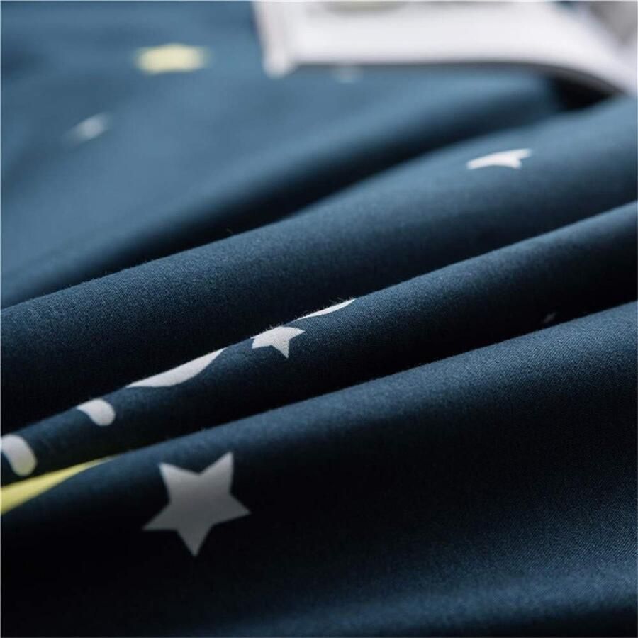 Senza Marchio Fansu Bedding Microvezel dekbedovertrekset 4-delig comfortabel zacht duurzaam inclusief bedlaken kussensloop hoge kwaliteit eenpersoonsbed kingsize (200 x 230 cm sterrenhemel)