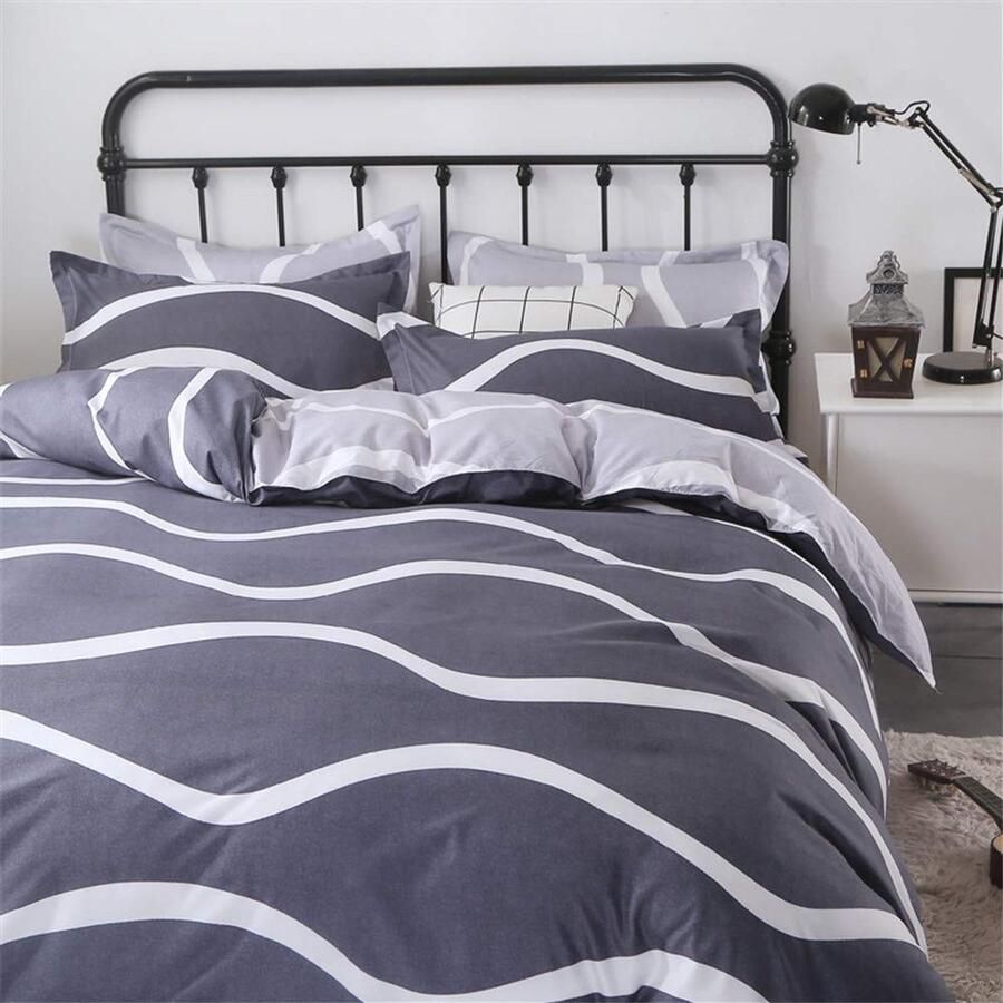 Senza Marchio Fansu Bedding microvezel dekbedovertrekset 4-delig comfortabel zacht duurzaam inclusief bedlaken kussensloop hoge kwaliteit eenpersoonsbed tweepersoonsbed King Size (200 x 230 cm golf)