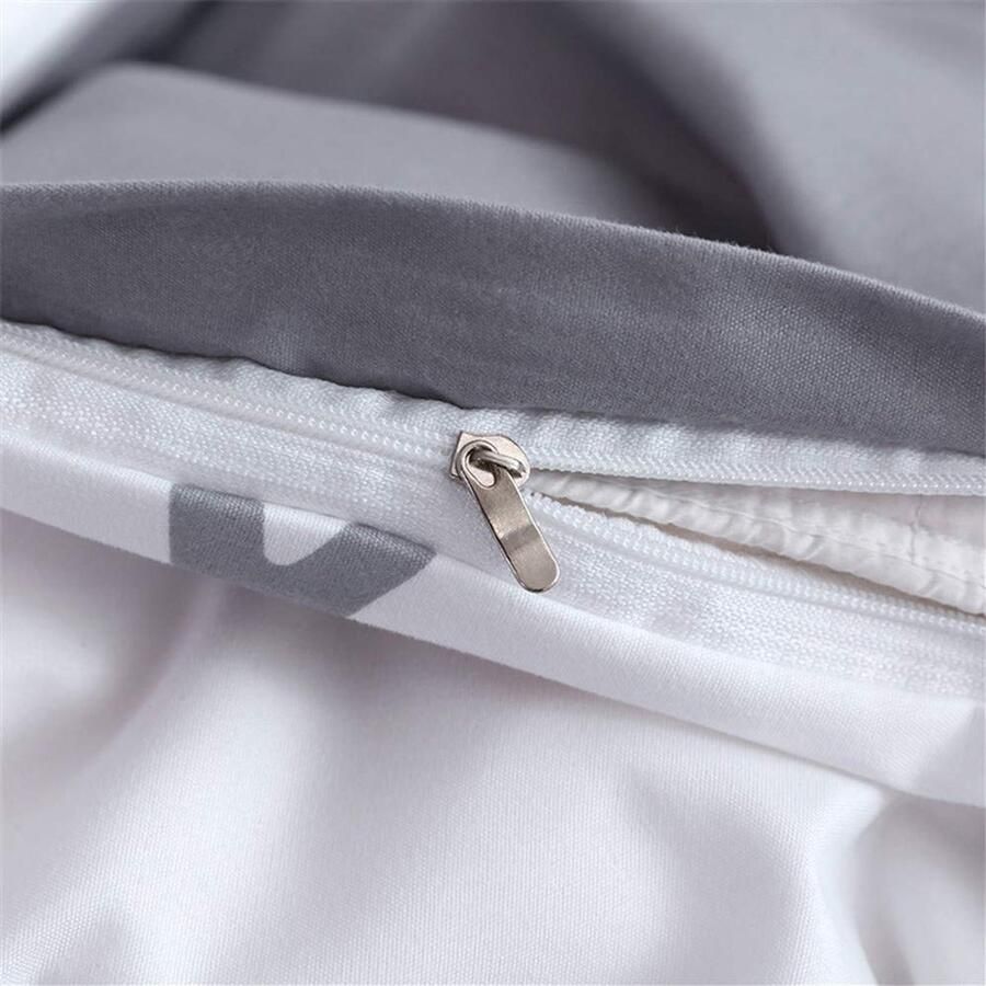 Senza Marchio Fansu Dekbedovertrek Bed Laken Set 4 Stuks Super Zacht 100% Microfiber Gemakkelijk te onderhouden Romantisch Comfortabel Afdrukken Beddengoed met Flat Sheet Dekbedovertrek Kussenslopen - Foto 2