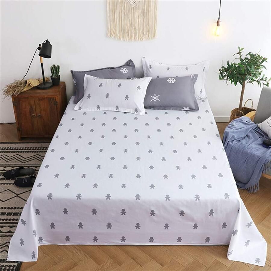 Senza Marchio Fansu Dekbedovertrek Bed Laken Set 4 Stuks Super Zacht 100% Microfiber Gemakkelijk te onderhouden Romantisch Comfortabel Afdrukken Beddengoed met Flat Sheet Dekbedovertrek Kussenslopen