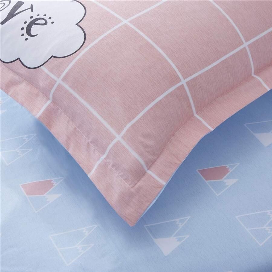 Senza Marchio Fansu Dekbedovertrek Bed Set 4 Stuk Moderne Cartoon 100% Microfiber Beddengoed met Dubbele King Single Size Flat Sheet Dekbedovertrek Kussenslopen (220x240cm-2.2M Mr. Rabbit)