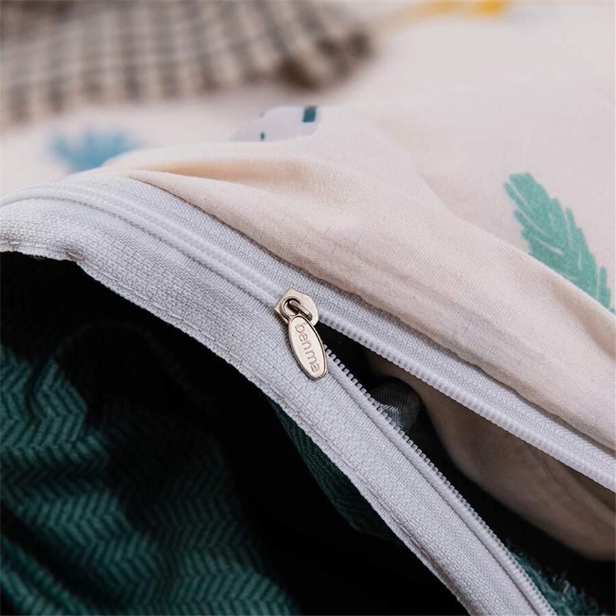 Senza Marchio Fansu Dekbedovertrek Set Beddengoed Sets voor Dubbele King Eenpersoonsbed 4 Stuk Dekbedovertrek Set 2 x Kussenslopen 1 x Dekbedovertrek 1 x Flat Sheet (Single-135x200cm dinosaurus wit)