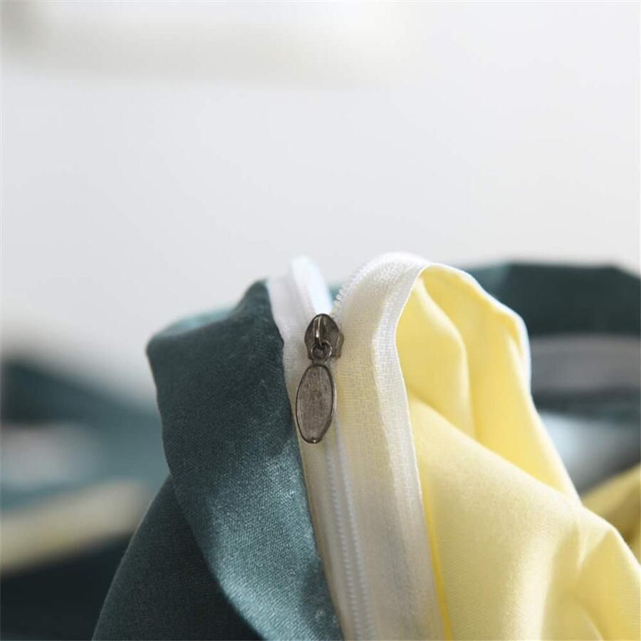 Senza Marchio Fansu Dekbedovertrek Set Beddengoed Sets voor Dubbele King Eenpersoonsbed 4 Stuk Dekbed Set 2 x Kussenslopen 1 x Dekbedovertrek 1 x Flat Sheet (Double-200x200cm Groen vintage)