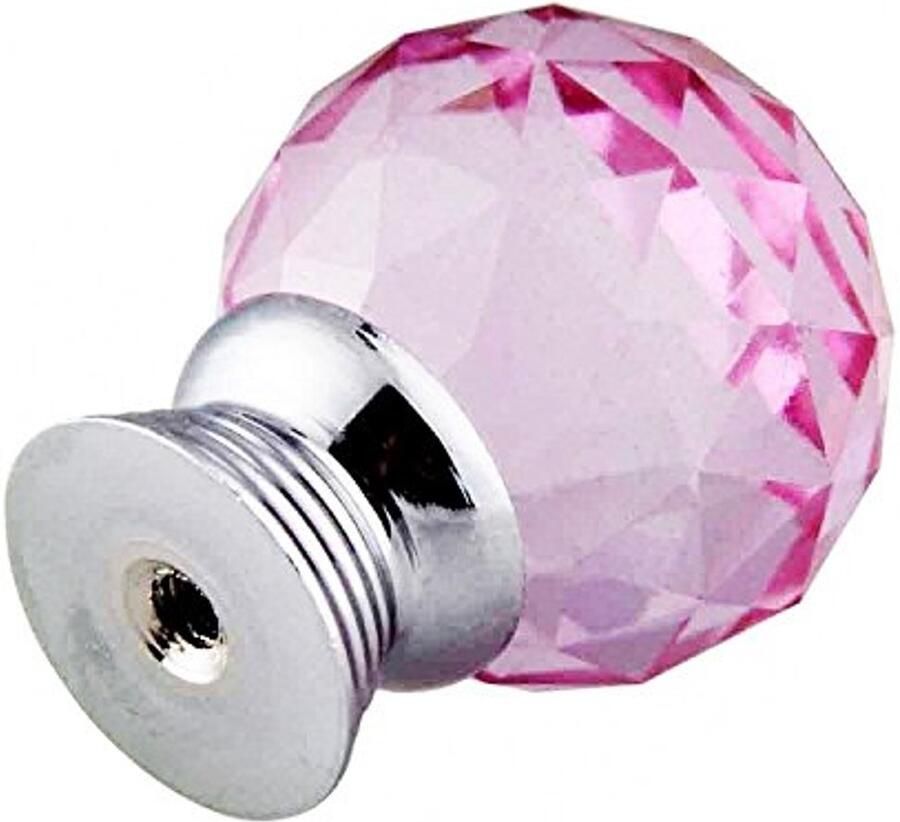 Senza Marchio FBSHOP(TM) 30mm Kristal Glas Bal Vorm Knoppen Handgrepen Trekken voor Keukenkasten Cupboards Garage Lade Dressoir Bin Borst etc Vintage DIY Home Decoratieve 8 Kleuren Beschikbaar (set van 12 PCS) roze