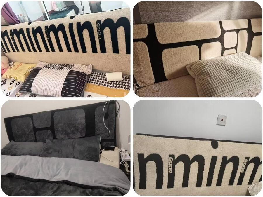 Senza Marchio Flannel Bed Headboards Covers Slipcover for Single King Double Backrest Cover Bed Head Cover Slip Protector Cover Washable Thicken Elastic All-Inclusive Bedside Decoration Protection Dust Cover(Color