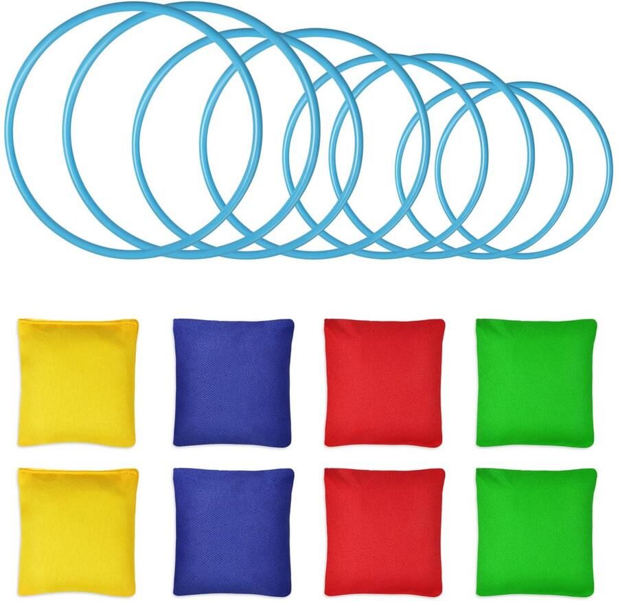 Senza Marchio Flintronic Cornhole Zitzak 10 stuks 7 5 x 7 5 cm leuk sportspel bonenzak kleurrijke zitzak voor partyspelletjes outdoorspel voor jongens en meisjes