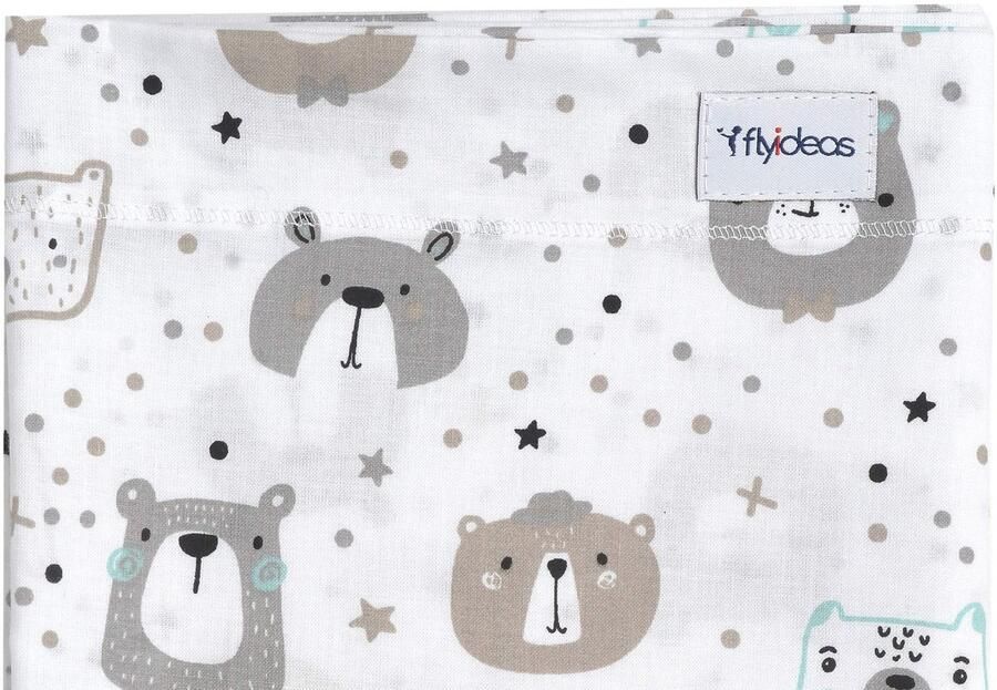 Senza Marchio Flyideas Hoeslakens Voor Wiegje Co Sleeper 3-Delige Set 90x55 Cm 1x Hoe slakens + 1x Bovenblad + 1x Kussen Beschermer voor Kinder Bedden 55x90 52x90 en vergelijkbaar 100% Puur Katoen