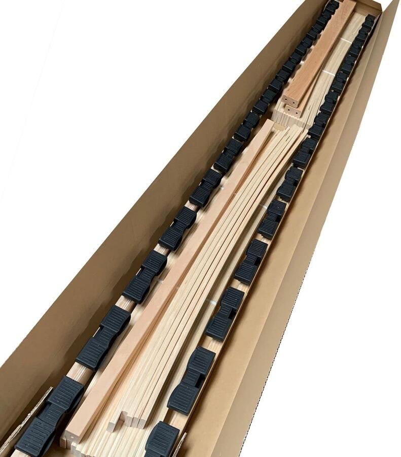 Senza Marchio Generic Lattenbodem MS gedemonteerd voor zelfmontage lattenbodem 140 x 200 cm met 28 latten verstelbare hardheid