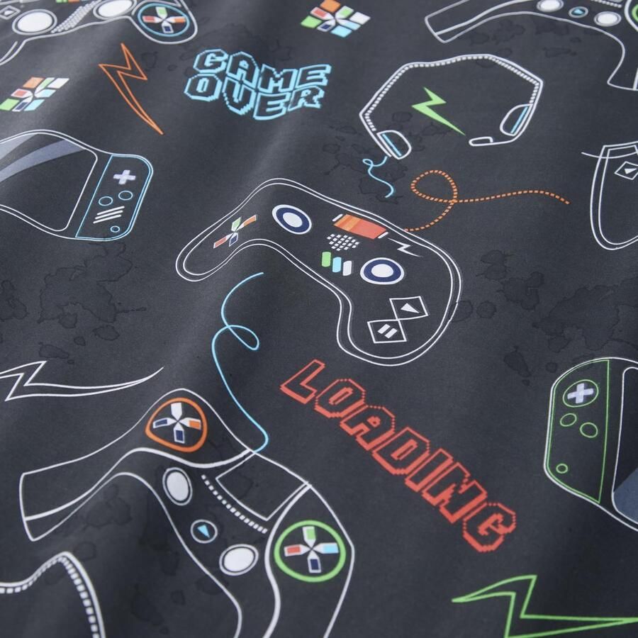 Senza Marchio Happy Linen Company Meisjes Jongens Kids Gaming Controller Zwart Peuter Cot Bed Omkeerbaar Zacht Gemakkelijk Onderhoud Beddengoed Dekbedovertrek Quilt Beddengoed Set Met Kussensloop