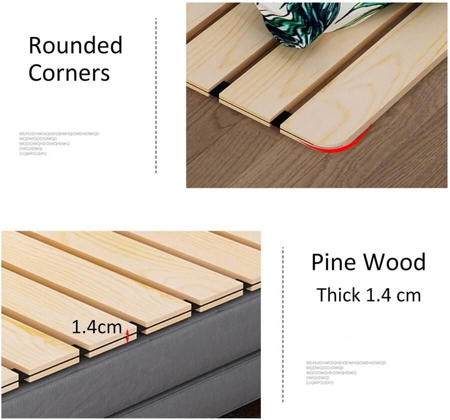 Senza Marchio Heavy Duty Vouwbed Boards Bunkie Lamellen voor Twin Queen King Full Size Platform Bedden Ondersteunt 200KG Ideaal voor Boxspring Daybeds Banken Hout Constructie