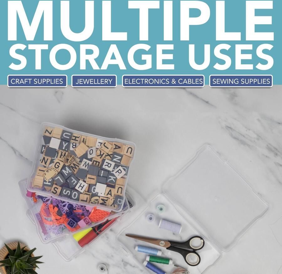 Senza Marchio HEFTMAN 5 x 7 Regenboog foto-opbergdozen doorzichtige plastic zaadopbergdoos organizer met 6 binnenfotohoesjes geschikt voor maximaal 600 foto's wenskaartenorganizer voor kantoorbenodigdheden