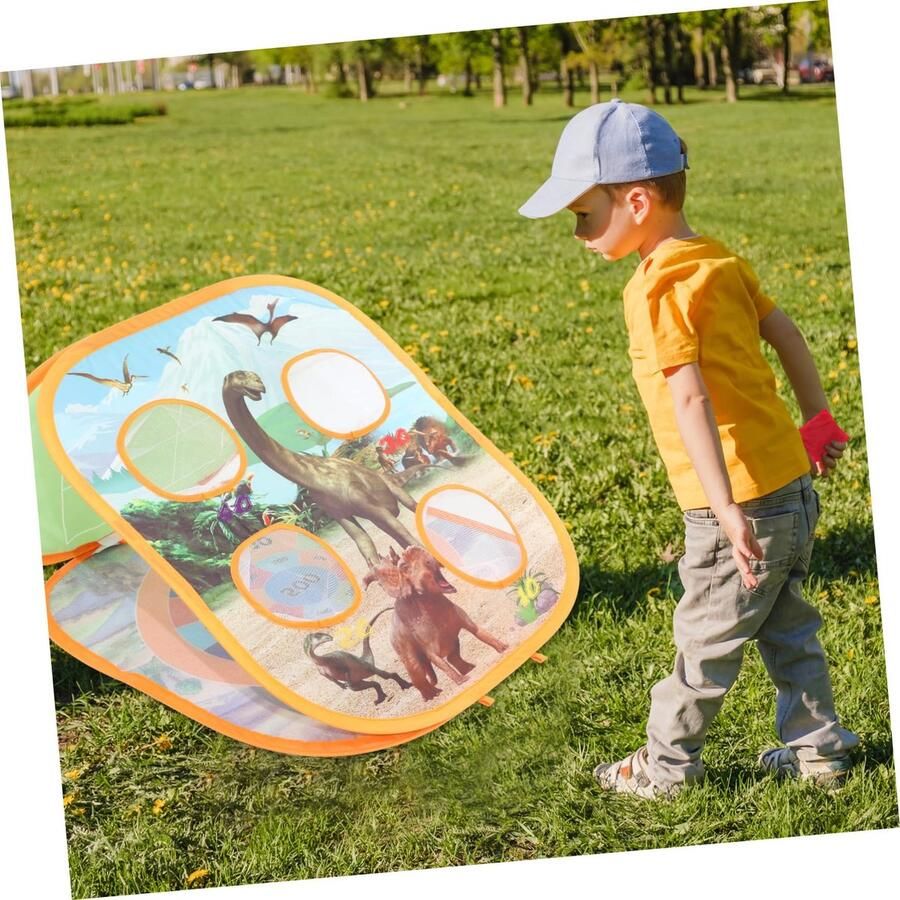 Senza Marchio HEMOTON 1 Set Kinderen Die Met Speelgoed Gooien Zitzak Werpspeeltje Zitzak Speelgoed Voor Kinderen Bonenzak Gooien Spel Schietspeelgoed Tent Ouder-kind Tekenfilm Spel Ingesteld Lap