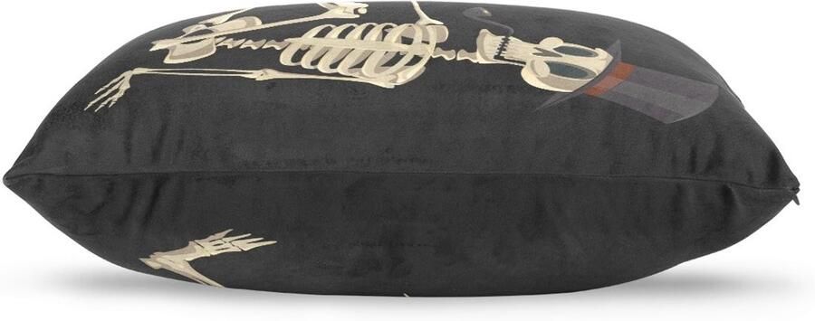 Senza Marchio hengpai Human Skeleton Lange Kussenslopen Katoen Fluweel Decoratieve Kussensloop voor Bank Beddengoed