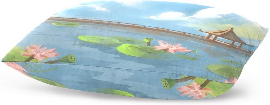 Senza Marchio hengpai Landschap Lange Kussenslopen Katoen Fluweel Decoratieve Kussensloop voor Bank Beddengoed