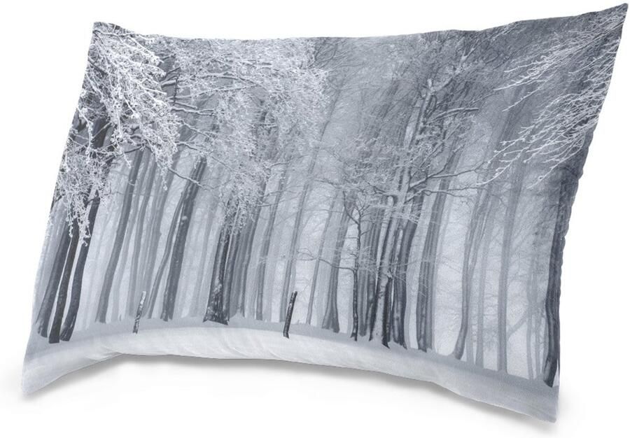 Senza Marchio hengpai zwart en wit koude mist lange kussenslopen katoen fluweel decoratieve kussensloop voor bank beddengoed