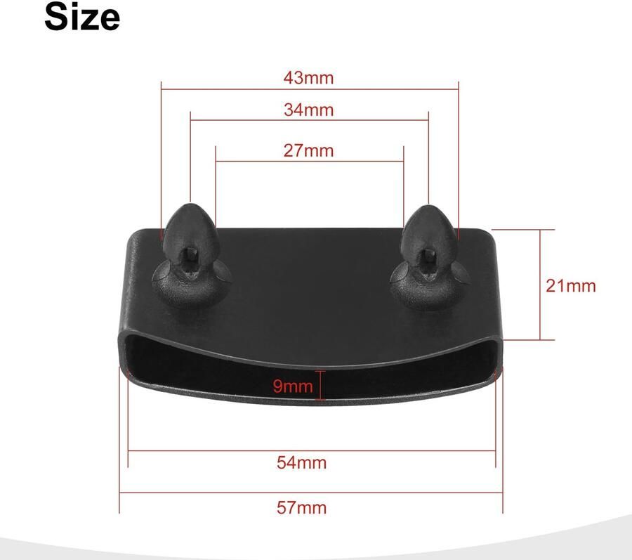 Senza Marchio HENGYANG Set van 22 lattenhouders voor lattenbodem lattenbodems voor lattenbodem 54 mm zwarte lattenbodems latten voor zijrails verbindingsaccessoires voor bed