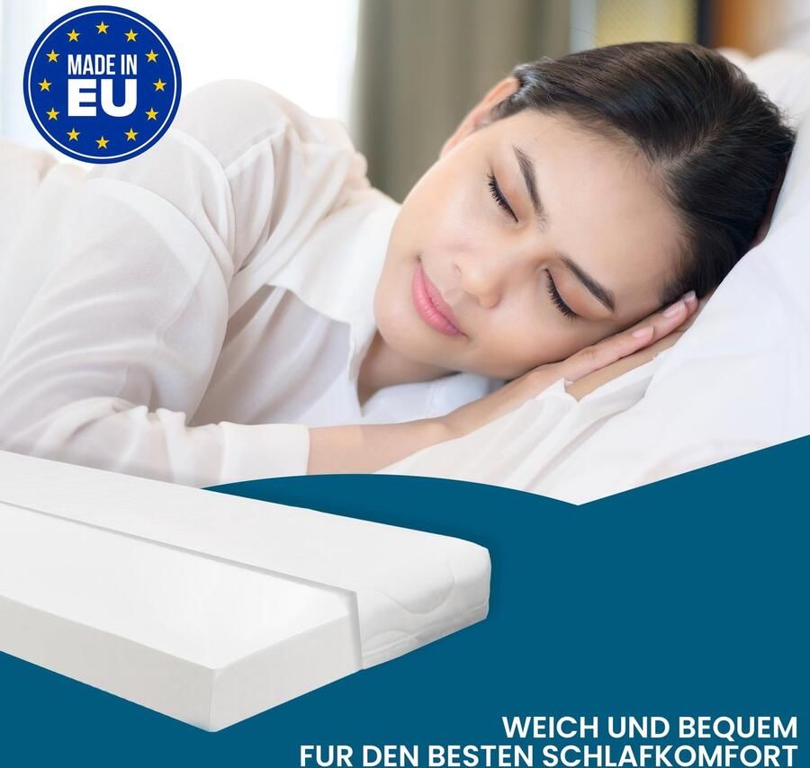 Senza Marchio HIGH LIVING Matras van comfortschuim koudschuimmatras 13 cm hoog Öko-Tex gecertificeerd hardheidsgraad H2 rolmatras 180 x 200 cm