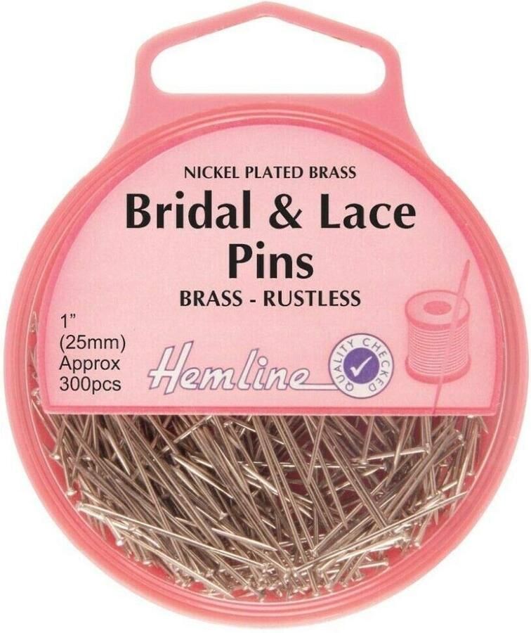 Senza Marchio High-Q ALLE TYPE PINS Roestvrij Twist Glas Messing Nikkel Staal Korte Lange Quilting Bruids 300pcs 25mm BRIDAL Kant PINS H702 (Pack 1)