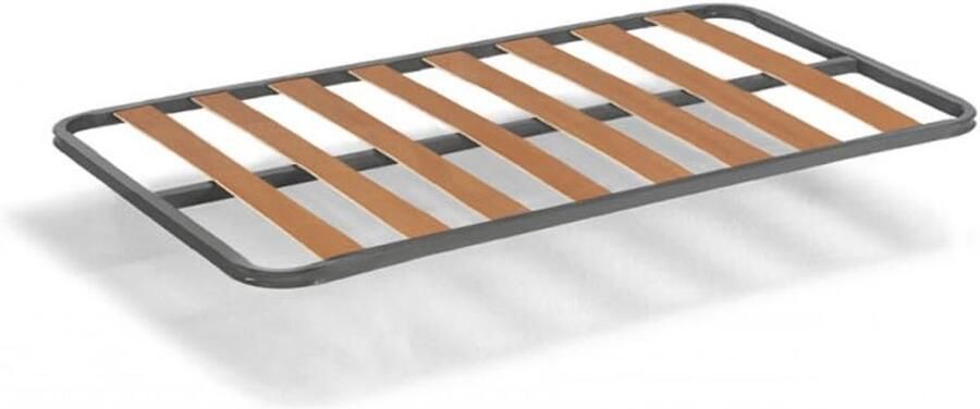 Senza Marchio HOGAR24 ES Basic lattenbodem van hout stalen buisframe 30 x 30 mm afmetingen: 90 x 200 cm poten niet inbegrepen