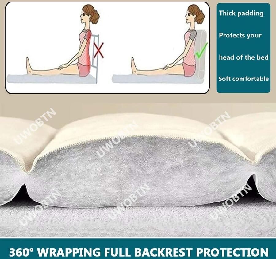 Senza Marchio Hoofdbordbekleding voor Bed Hoofdbedekking bed 360 ° All-inclusive rugleuninghoes Stretch Hoes Hoofdbord Bed Stofdichte Bed Head Protector Cover voor Slaapkamer Decor (Color : A82 Size : 180cm7