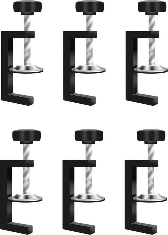 Senza Marchio Hoogwaardige verstelbare G-klemmen 6 stuks klembereik 15-60 mm universele tafelklemmen voor slaapkamer keuken badkamer en planken in timmerwerk en bouwnijverheid. Tablecloth Clamp
