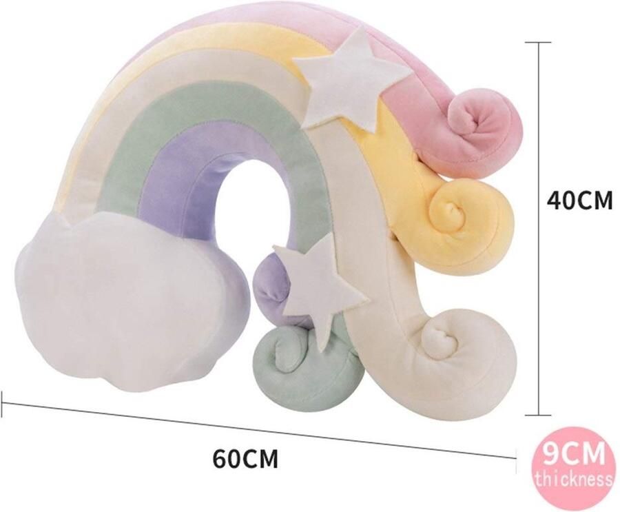 Senza Marchio HOUMEL Ster kussen nachtkastje Wolken regenboog Vorm kussen Kussens Kussen Zachte Lumbale Terug Kussen voor Bed Bank Creatieve Home Decoraties 271 (Kleur: Roze)