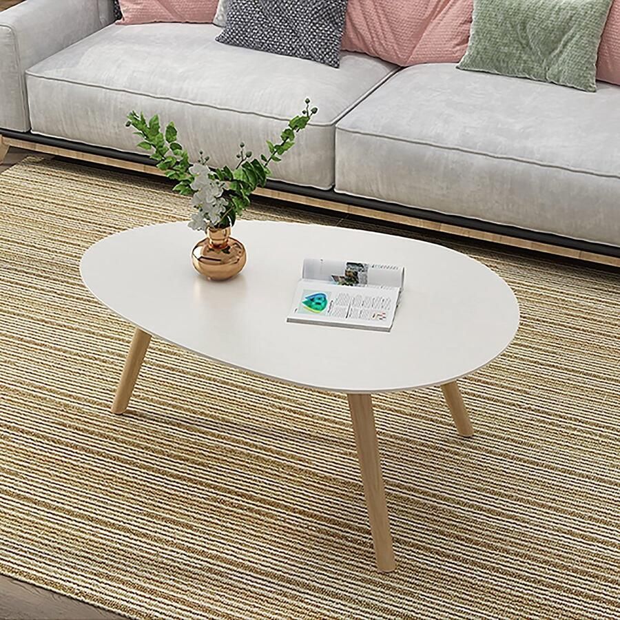 Senza Marchio Houten Nesting Table Set van 2 Nesting Coffee Table Modern Minimalistisch Creative Mix Sofa Side End Tables voor kleine ruimtes Woonkamer Slaapkamer Kantoor Eenvoudige montage (Kleur: Wit