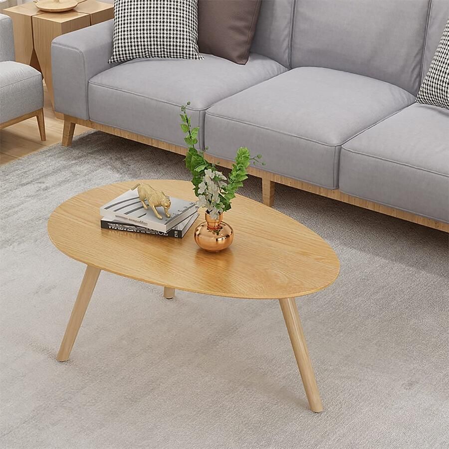Senza Marchio Houten Nesting Table Set van 2 Nesting Salontafel Modern Minimalistisch Creative Mix Sofa Side End Tables Voor Kleine Ruimtes Woonkamer Slaapkamer Kantoor Eenvoudige montage