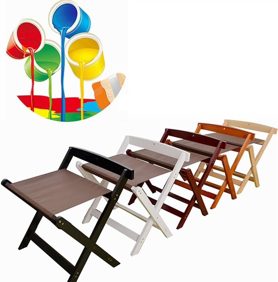 Senza Marchio Houten Vouwen Bagagerek met Rugleuning voor B Gastenkamer Hotel Wit 60cm x 50cm x 65cm Geen Montage Vereist