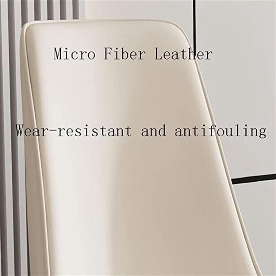 Senza Marchio Set van 6 moderne eetkamerstoelen stijlvolle accentstoelen voor slaapkamer woonkamer balkon en kaptafel comfortabele zitplaatsen met ijzeren poten matcha groene kleur