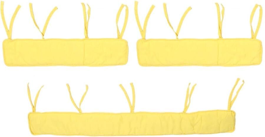 Senza Marchio HYFEUOKF 3-delige Rail Cover Crib Rail Cover Crib Plain Kleur Verstelbare Riem Crash Preventie Zachte Rail Guard Protector voor Past Zij- en Voorrails (B)