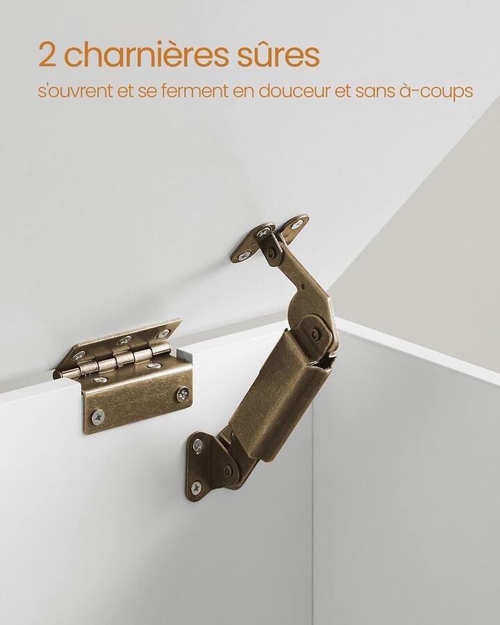 Senza Marchio Hzuaneri Schoenenbank Opbergbank Zitkist 2 Veiligheidscharnieren Opbergkast Schuurstijl 40 x 100 x 48 cm voor Hal Slaapkamer Woonkamer Wit 01003XSB