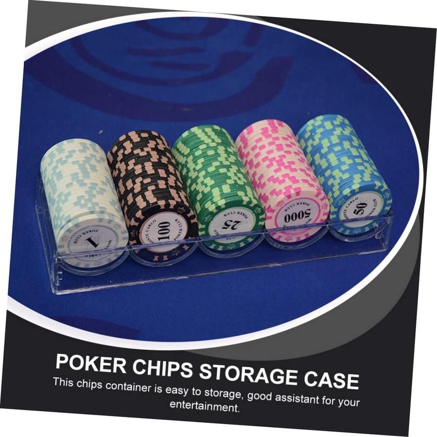 Senza Marchio ibasenice 1 St frituur rek mahjong chips opberghouder token houder munten container voor pokerchips opbergkoffer voor pokerchips eettafel dienblad klein bakje chippen opslagruimte Acryl