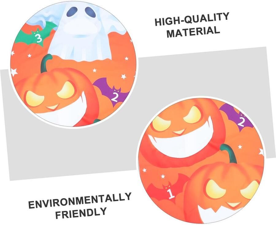 Senza Marchio ibasenice 5 Sets Halloween Banner Zitzak Voor Kinderen Bean Bag Toss Board Halloween Spel Benodigdheden Kinderen Zitzak Boards Pompoen Zitzak Toss Spel Vlag Outdoor Oxford Doek