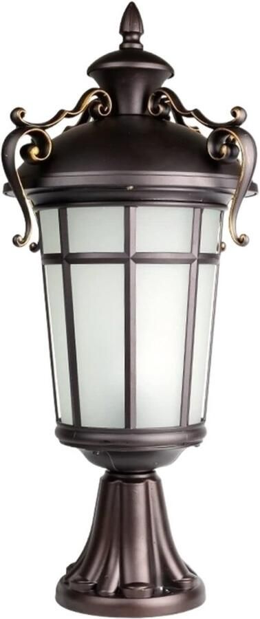 Senza Marchio IIFAS Exterieur Decking Column Lamp E27 Gegoten Aluminium Goud Persoonlijkheid Roest Preventie Coating Glas Lantaarn Pijler Post Lantaarn Verlichting Stadion