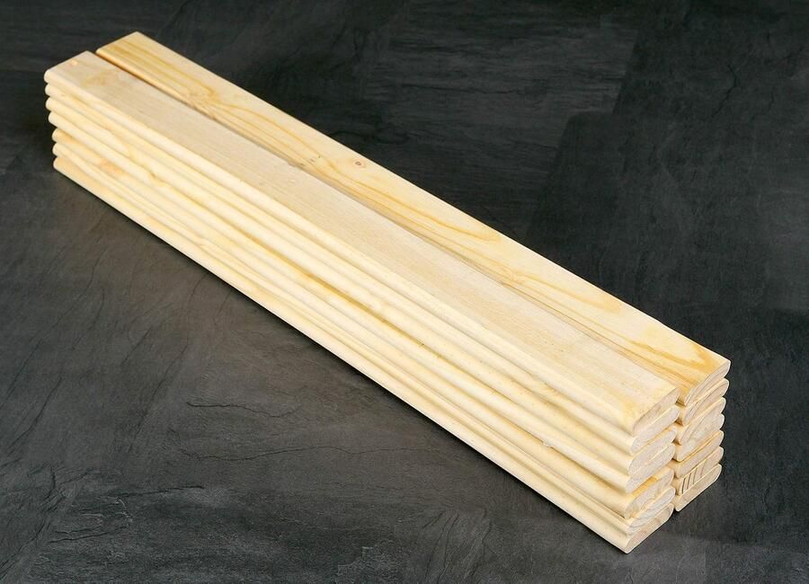 Senza Marchio Inter Link Lattenbodem 90 x 200- Lattenbodem op rol Latten voor 1-persoonsbed Massief grenen Natuurlijk BxDxH : 200x90x2 cm