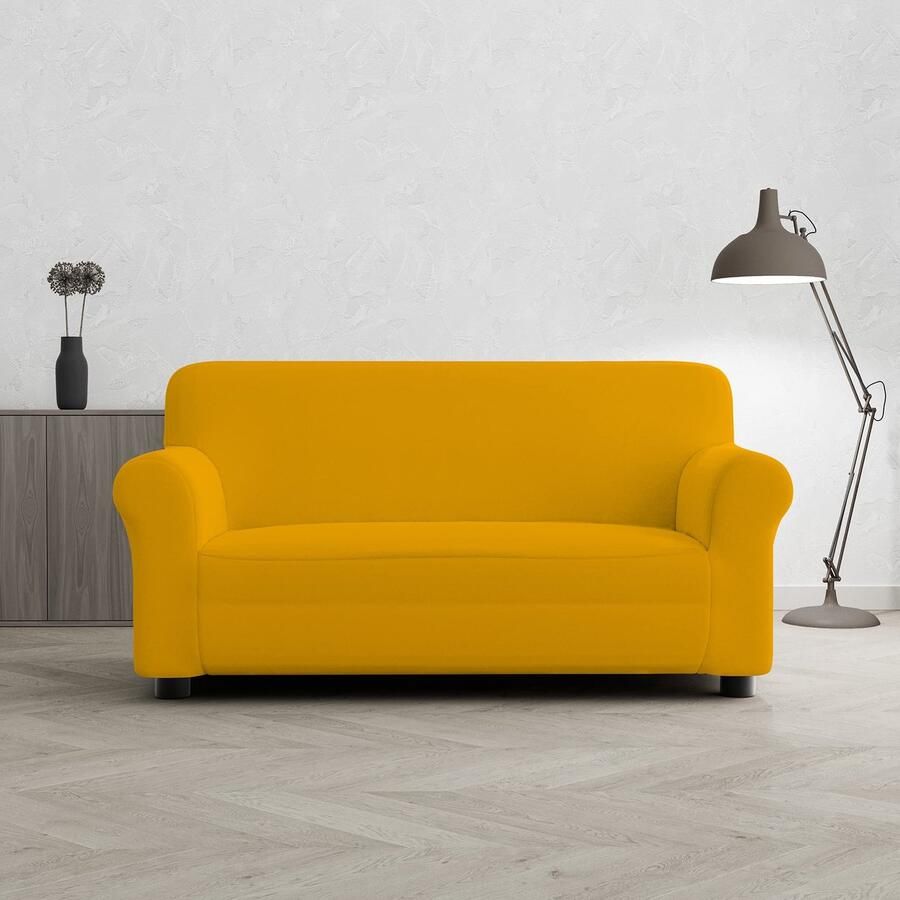 Senza Marchio Italian Bed Linen Bankhoes bi-elastisch mooi geel 2-zits