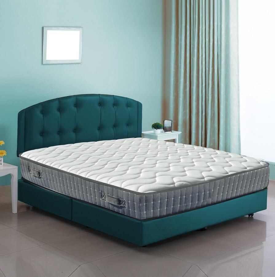 Senza Marchio ITALYMATERASSI Matras met 7 verschillende zones en traagschuim met hypoallergene stof Star matras voor Frans bed 125 x 195 cm