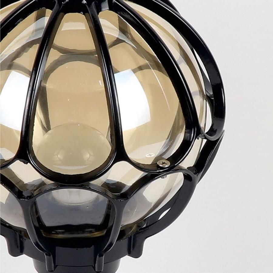 Senza Marchio Jadssox Traditionele Victoriaanse Bolder Lantaarn Glazen Bol Buiten Kolom Licht Buiten Pijler Post Lampen Waterdicht Post Cap Lights Patio Veranda Verlichting Landschap Straatverlichting