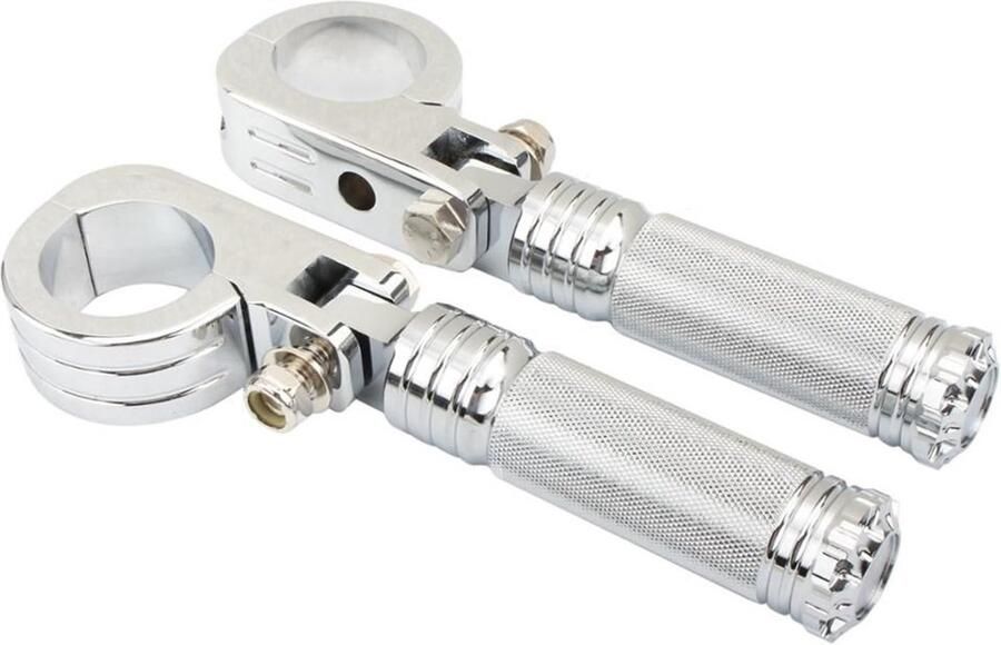 Senza Marchio jfqm Chrome Motorcycle Highway Voetsteunen Voetsteun 32 38mm Engine Guard Voetsteun Geschikt for de meeste motorfietsen (Color : 38mm-D)