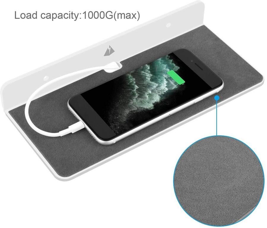 Senza Marchio Jikoiuty Wandrek luidspreker standaard acryl wandrek voor bluetooth-luidspreker webcam mobiele telefoons wit