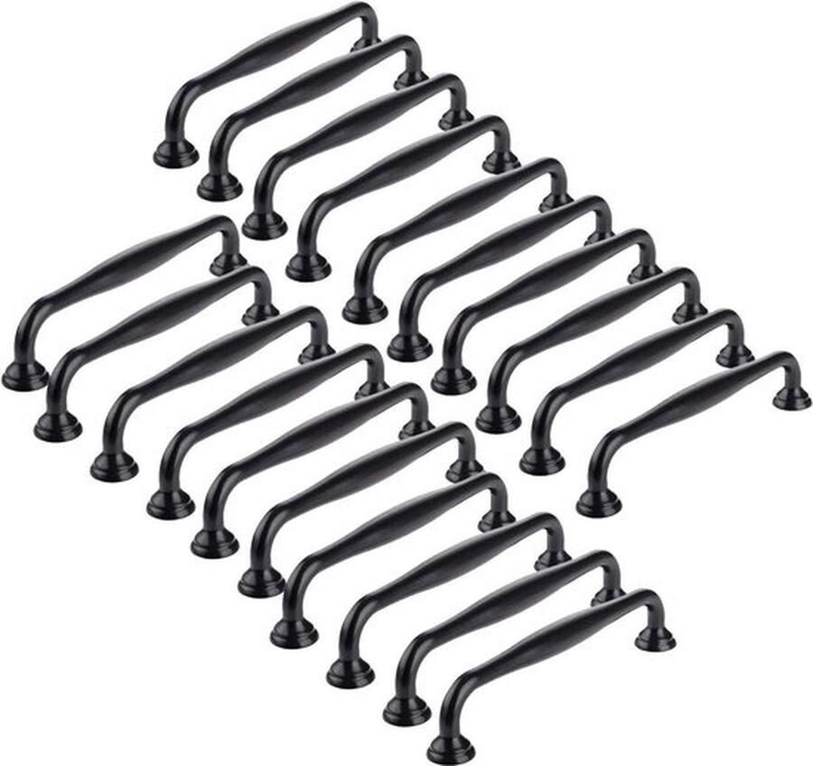 Kast handvat zwart 20 stuks meubel handvat lade pull massief metaal keuken handvat binnenste gat 128mm aluminium legering schroeven