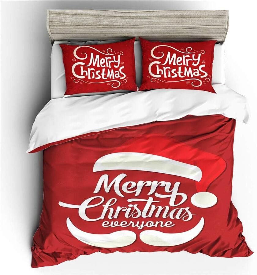 Senza Marchio Kerst Dekbedovertrek Set voor Single Double Super King Size Bed Morbuy 3D Printed Microfiber Bedding Sets Dekbedovertrek Set met Kussenslopen en Quilt case - Foto 2