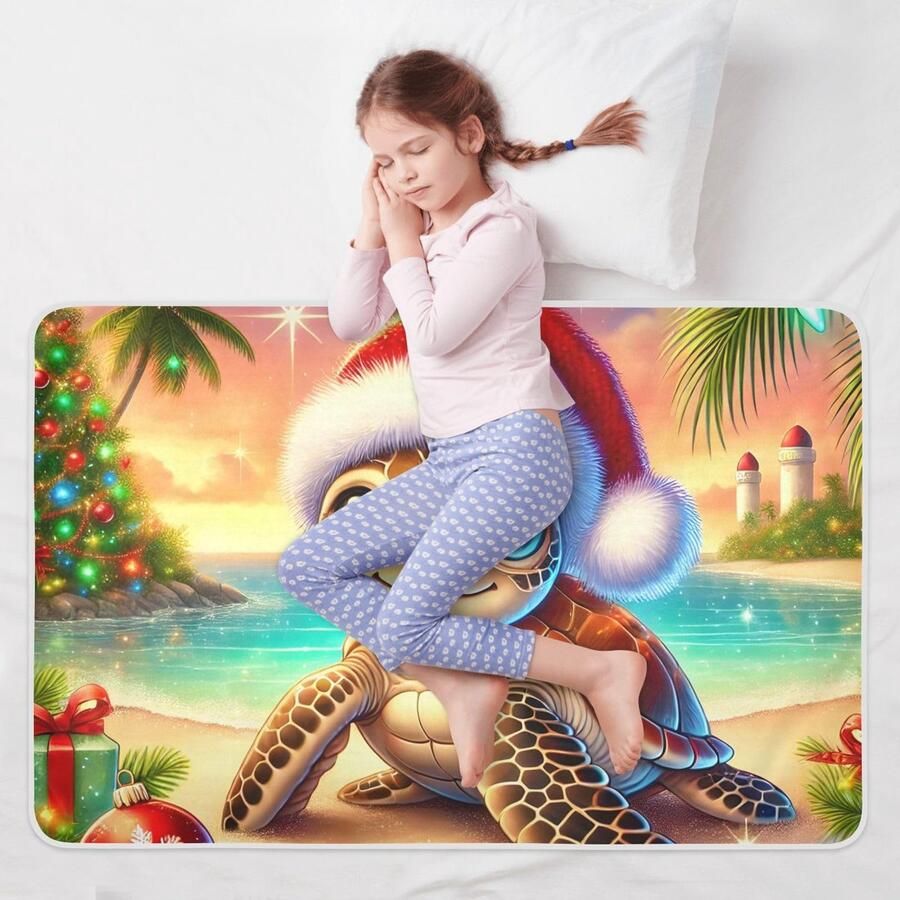 Senza Marchio Kerst Turtle Beach Crib Matrasbeschermer Waterdicht Herbruikbare Pee Pads Bed Onderpads 34 x 52