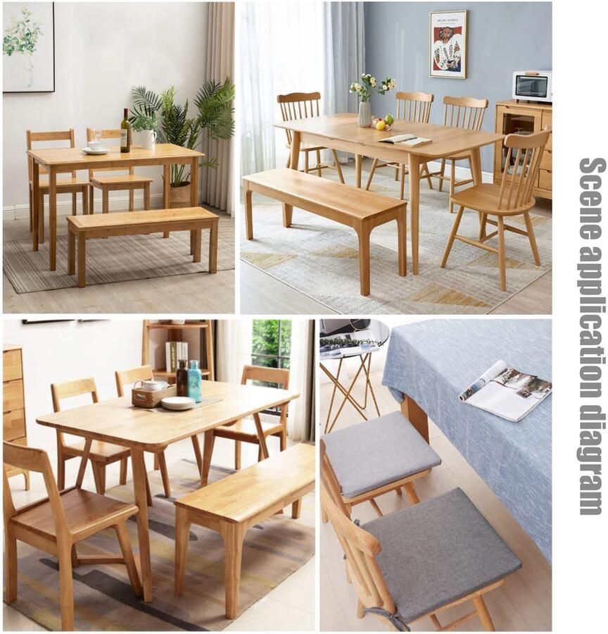 Senza Marchio Kimgull Bankkussen zitkussen met 2 spanbanden comfortabel wasbaar antislip zitkussen voor tuinbank schommel terras eettafel bank binnen 90 x 40 x 5 cm grijs