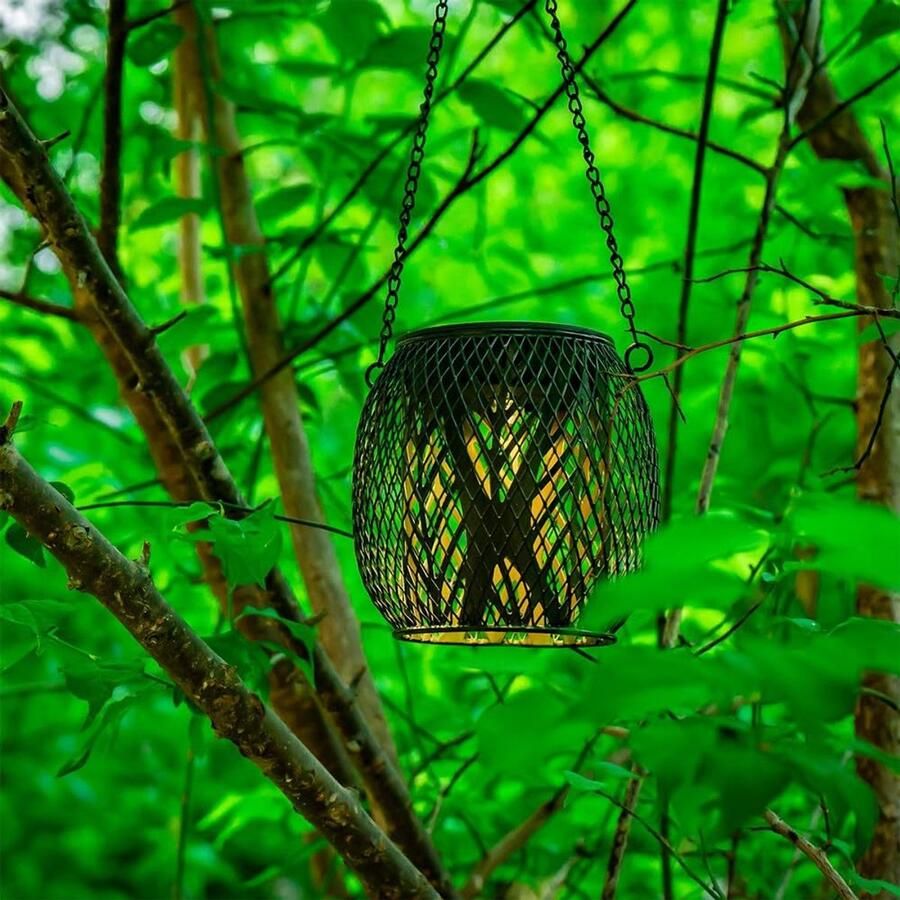 Senza Marchio Kivvlbzeq Solar Tuin Licht Solar Lamp LED Licht Lantaarn Art Outdoor Decoratieve Solar voor Binnenplaats Landschap Tuin Blad Stijl