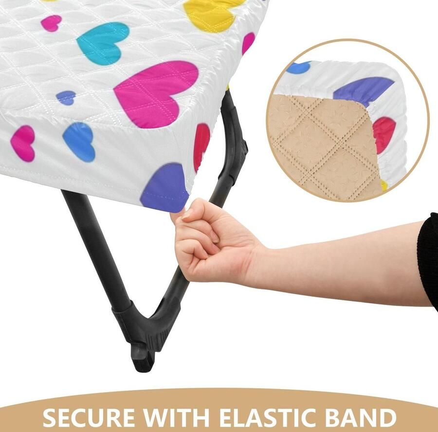 Senza Marchio Kleurrijke liefde harten reizen peuter laken waterdicht kinderbedlaken voor reizen laken voor kinderen baby reizen 100 x 50 cm (laken bed niet inbegrepen)