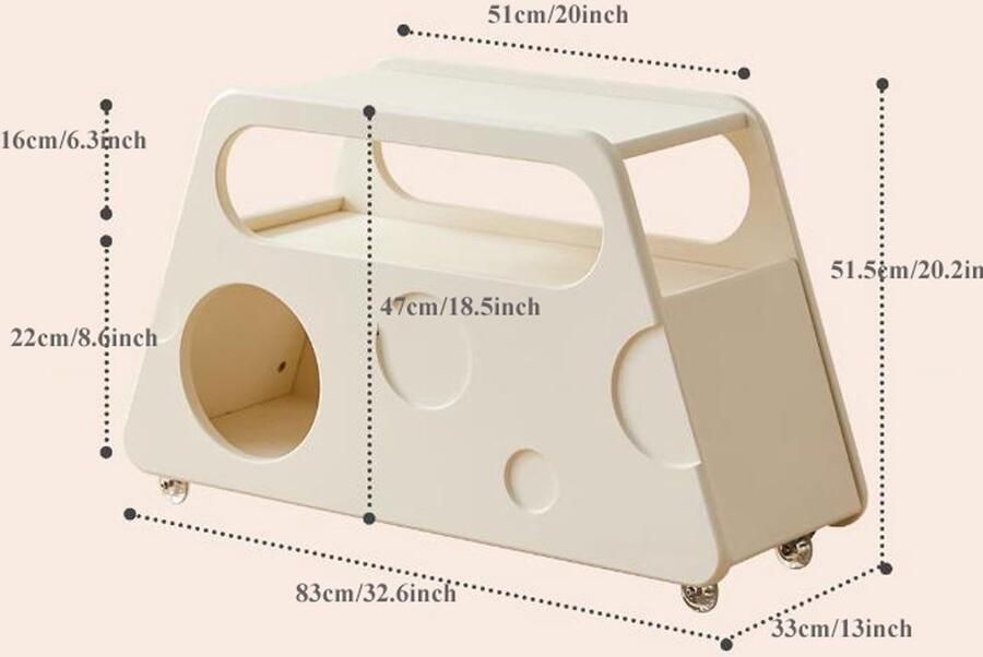 Senza Marchio Koffietafel Mobile Cocktail Table Coffee Table Center Table for Living Room 2 Tier Side Table End Table with Storage Shelf and Drawer Narrow Serving Cart with Wheels for Kitchen Bedroom Balcony The